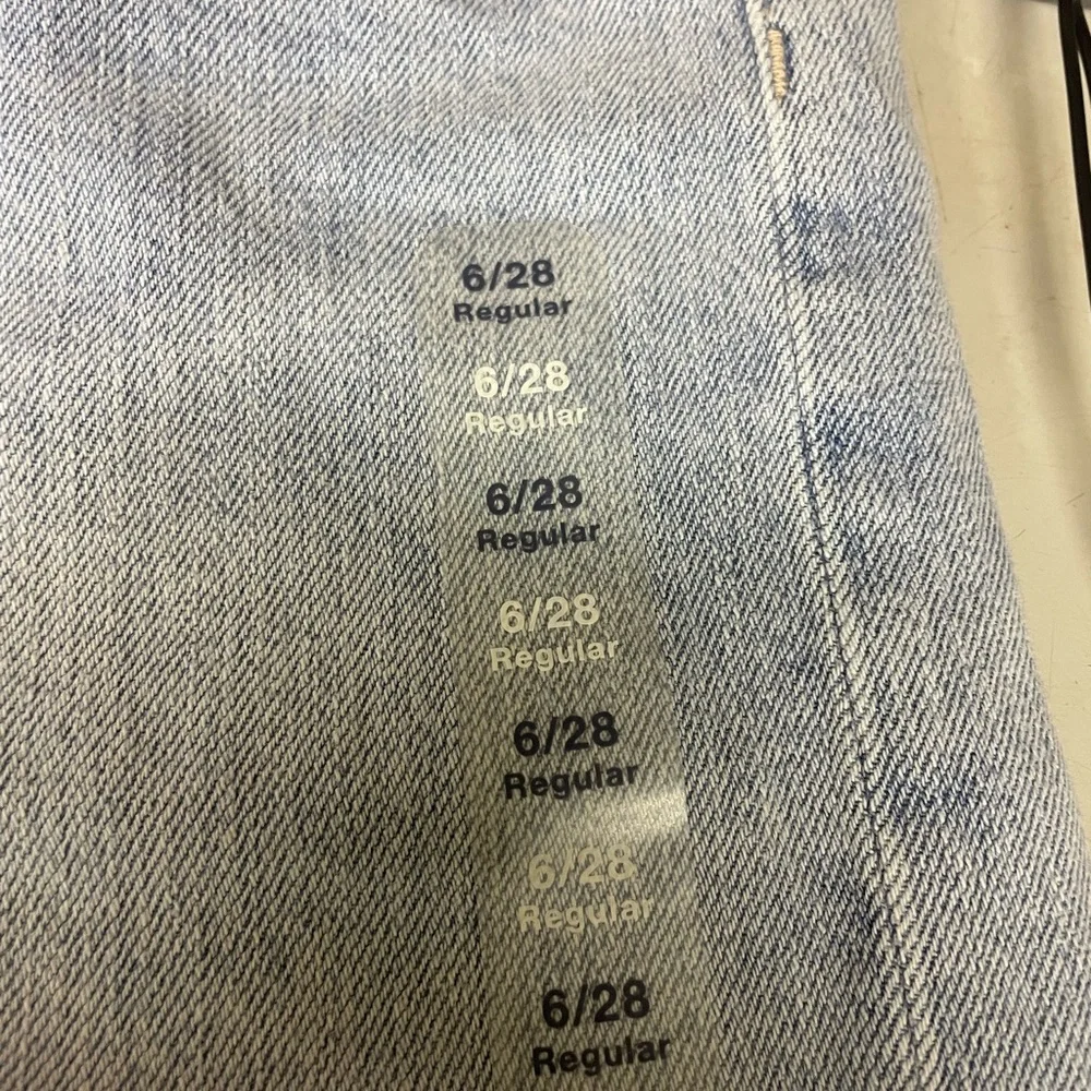 Gap denim women’s high rise wide leg jeans size 6/28 regular 100% cotton - Picture 6 of 10